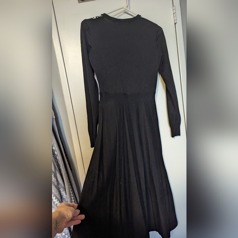 Retro Knit Ankle Length Sweater Dress - Picture 3 of 3